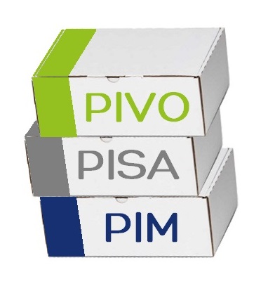 plaatje met doosjes PIVO, PISA en PIM